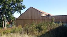 Holzfassade an Neubau einer KITA in Markoldendorf